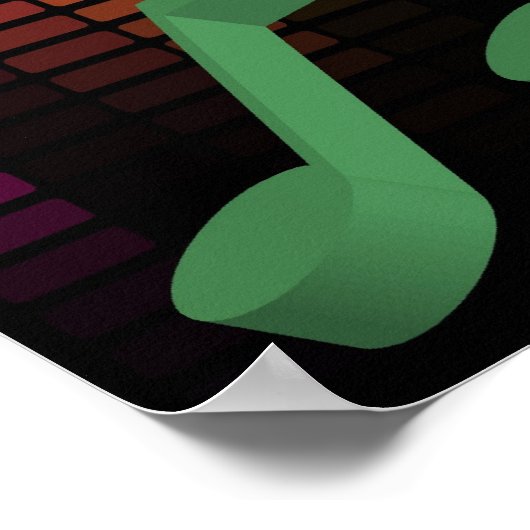 Music Party Background Poster (Ecke)