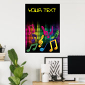 Music Party Background Poster (Heimbüro)