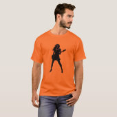 Music Party T - Shirt Rock Girl mit Gitarre (Vorne ganz)