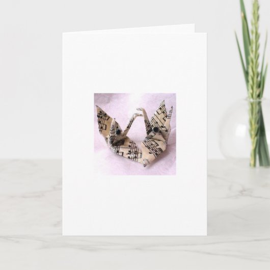 Music Peace Cranes Feiertagskarte (Vorderseite)