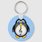 Music Penguin Treble Clef Schlüsselanhänger (Vorderseite)