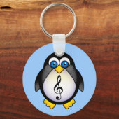 Music Penguin Treble Clef Schlüsselanhänger (Vorderseite)