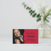 Music Performer Elegantes Foto Business Card Visitenkarte (Stehend Vorderseite)