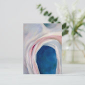 Music Pink and Blue von O'Keeffe Postkarte (Stehend Vorderseite)
