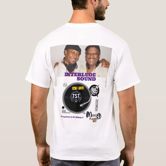 MUSIC PLANET MERCH Men's Basic T - Shirt (Rückseite)