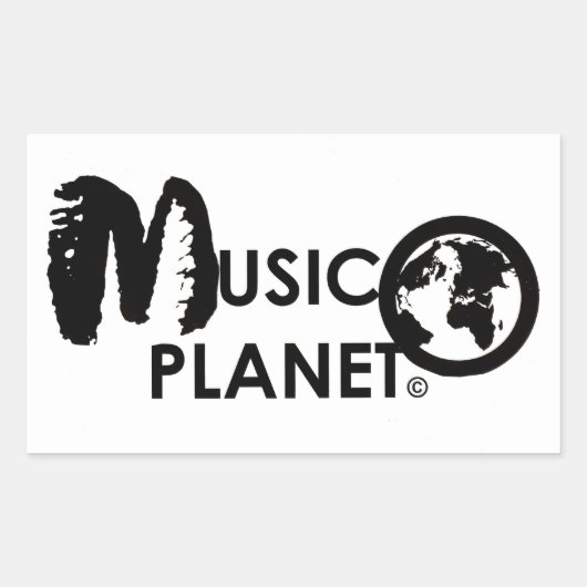 MUSIC PLANET Rectangle Stickers (Vorderseite)