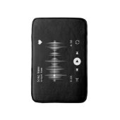 Music Player Artist und Song Personalisiert Black Badematte (Vorderseite Vertikal)