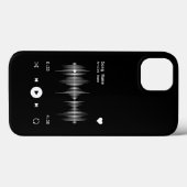 Music Player Artist und Song Personalisiert Black Case-Mate iPhone Hülle (Rückseite (Horizontal))
