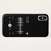 Music Player Artist und Song Personalisiert Black Case-Mate iPhone Hülle (Rückseite (Horizontal))
