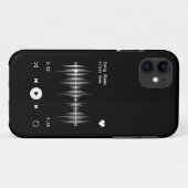 Music Player Artist und Song Personalisiert Black Case-Mate iPhone Hülle (Rückseite (Horizontal))