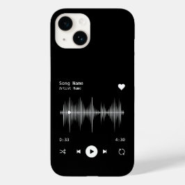 Music Player Artist und Song Personalisiert Black Case-Mate iPhone 14 Hülle