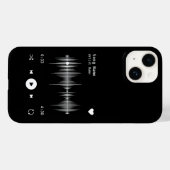 Music Player Artist und Song Personalisiert Black Case-Mate iPhone Hülle (Rückseite (Horizontal))