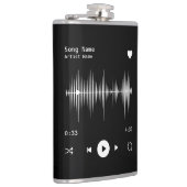Music Player Artist und Song Personalisiert Black Flachmann (Rechts)