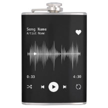 Music Player Artist und Song Personalisiert Black
