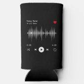 Music Player Artist und Song Personalisiert Black Selters Dosenkühler (Rückseite)
