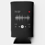 Music Player Artist und Song Personalisiert Black Selters Dosenkühler (Vorderseite)