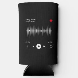 Music Player Artist und Song Personalisiert Black Selters Dosenkühler
