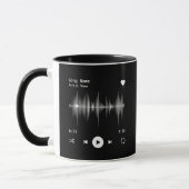 Music Player Artist und Song Personalisiert Black Tasse (Links)
