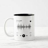 Music Player Artist und Song Personalisiert White Zweifarbige Tasse (Links)