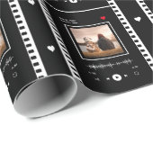 Music Player Artist und Song Personalisiertes Foto Geschenkpapier (Rolleneckpunkt)