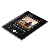 Music Player Artist und Song Personalisiertes Foto Notizblock (Linke Seite)