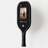 Music Player Artist und Song Personalisiertes Foto Pickleball Schläger (Links)