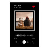 Music Player Artist und Song Personalisiertes Foto Poster (Vorderseite)