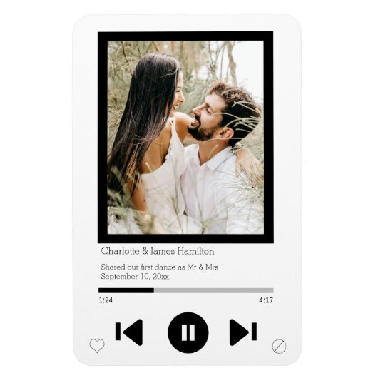 Music Player First Dance Foto Magnet (Vertikal)