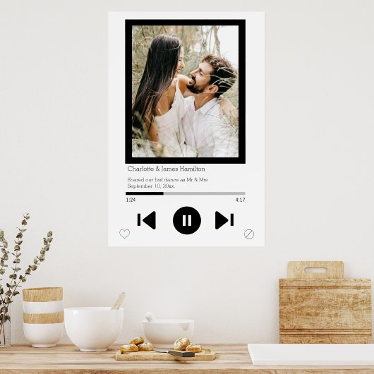 Music Player First Dance Foto Poster (Küche)