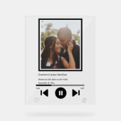 Music Player Foto Personalisiert Acrylschild (Vorderseite)