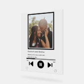 Music Player Foto Personalisiert Acrylschild (Winkel)