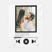Music Player Foto Personalisiert Fleecedecke (Vorderseite)
