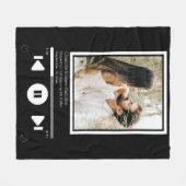 Music Player Foto Personalisiert Fleecedecke (Vorderseite (Horizontal))