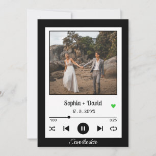 Music Player Foto Song Album Cover Save the Date Einladung