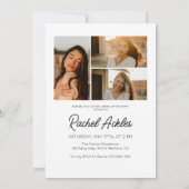 Music Player Graduation Party Einladung, Foto Grad Einladung (Rückseite)