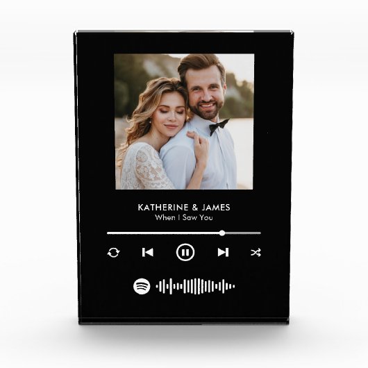 Music Player Photo Frame With Custom Spotify Code Fotoblock (Vorderseite)