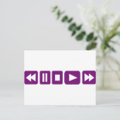Music Player Postkarte (Stehend Vorderseite)