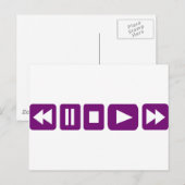 Music Player Postkarte (Vorne/Hinten)