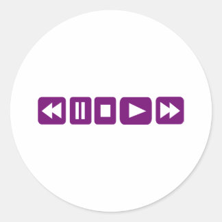 Music Player Runder Aufkleber