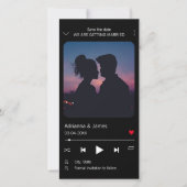 Music Player Unique Song Foto Save The Date (Vorderseite)