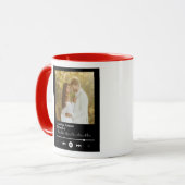 Music Player Valentines Day Add Title, Name Photo Tasse (Vorderseite Links)