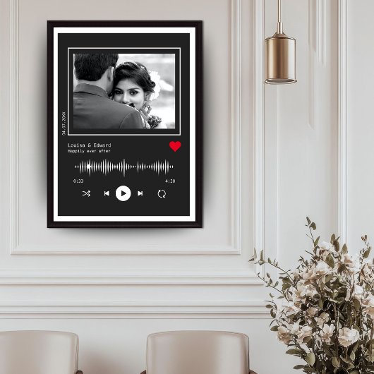 Music Player Wedding Verlobung Poster