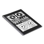 Music Producer DJ Old School Vinyl Electro Techno Notizblock (Rechte Seite)