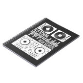 Music Producer DJ Old School Vinyl Electro Techno Notizblock (Linke Seite)