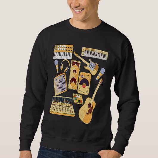 Music Producer Musician Instruments Composer Recor Sweatshirt (Vorderseite)