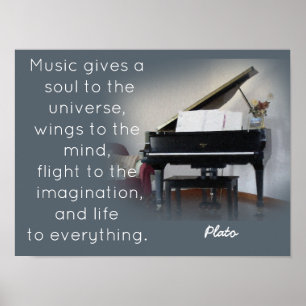 Music Quote - Plato - Art Print Poster