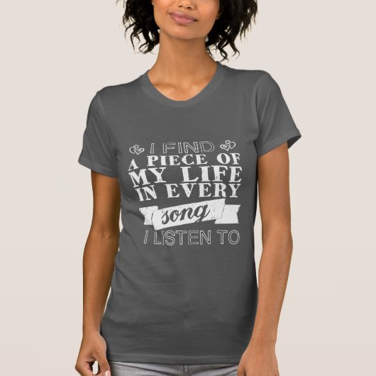 Music Quotes T - Shirt für Ladys Grunge Style (Vorderseite)