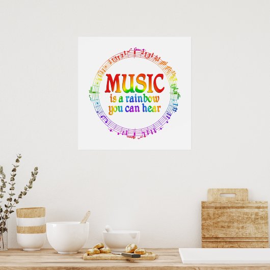 Music Rainbow Poster (Küche)