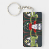 Music Red Aight Notes Schlüsselanhänger (Vorderseite)