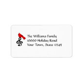 Music & Red Bird Medium Mailing Labels Adressaufkleber (Vorne)